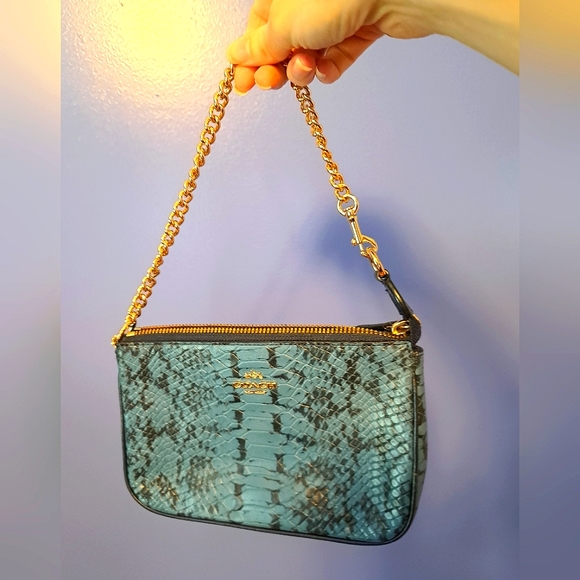 Coach Snake Print Shoulder Bag - Picture 2 of 7